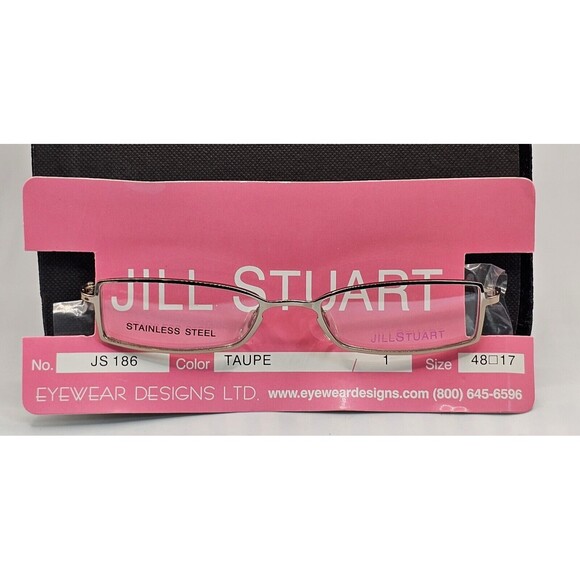 Jill Stuart Eyeglasses Women's JS 186 TAUPE 48/17 130 New Demo - Picture 1 of 15
